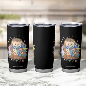 Cute Hedgehog Knitting Tumbler Cup Gift For Crocheter TS12 Print Your Wear