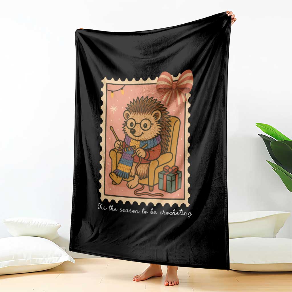 Cute Hedgehog Knitting Throw Blanket Christmas Holiday Gift TS12 Print Your Wear