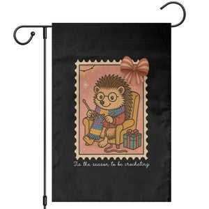 Cute Hedgehog Knitting Garden Flag Christmas Holiday Gift TS12 Black Print Your Wear
