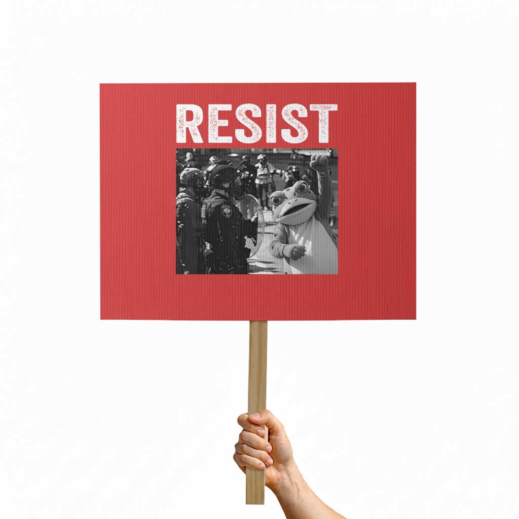 Portland Frog Protest Protest Sign Funny Rebel Gift TS12 Horizontal 18