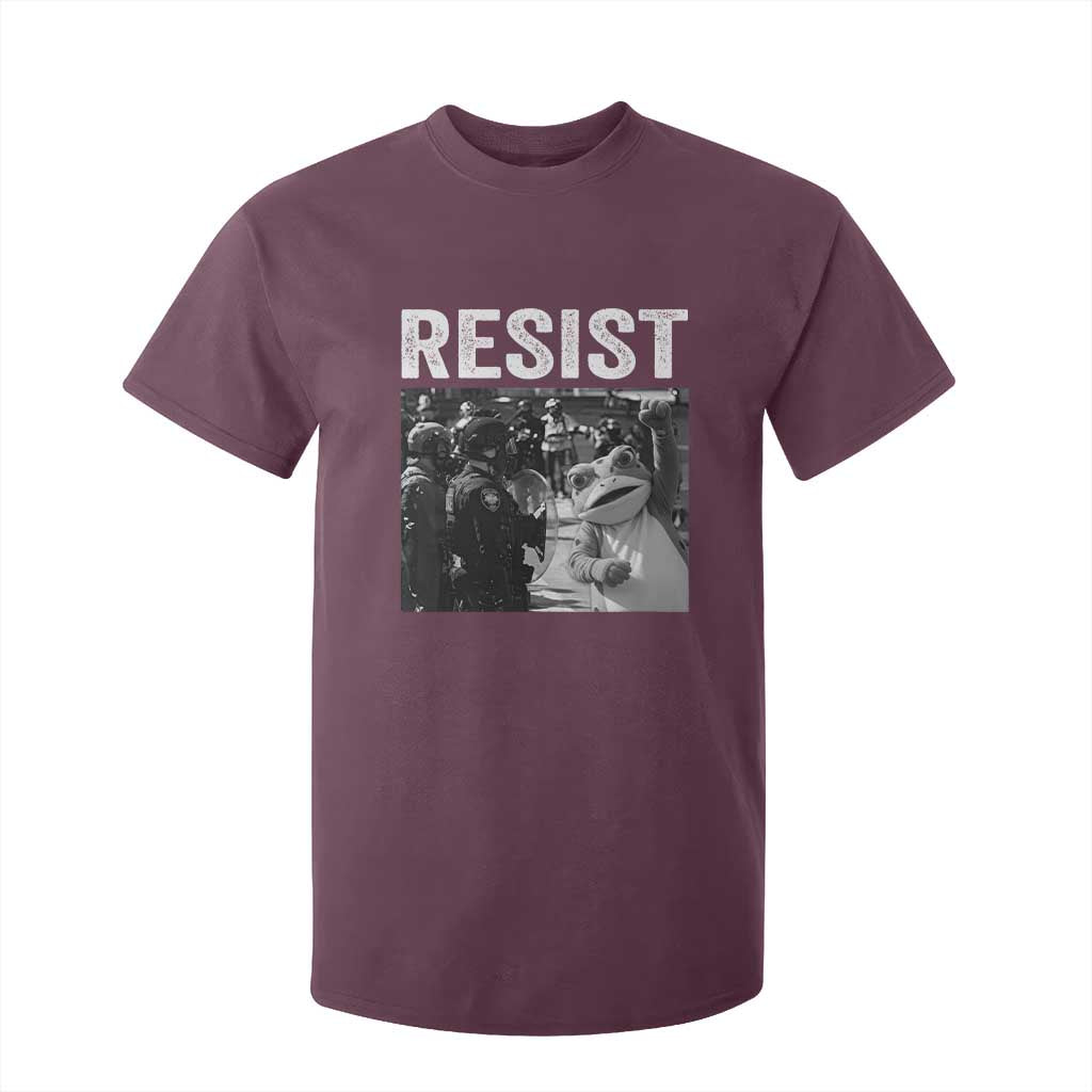 Portland Frog Protest T Shirt For Kid Funny Rebel Gift TS12 Maroon Print Your Wear