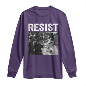 Portland Frog Protest Long Sleeve Shirt Funny Rebel Gift TS12 Purple Print Your Wear