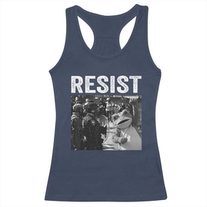 Portland Frog Protest Racerback Tank Top Funny Rebel Gift TS12 Navy Print Your Wear