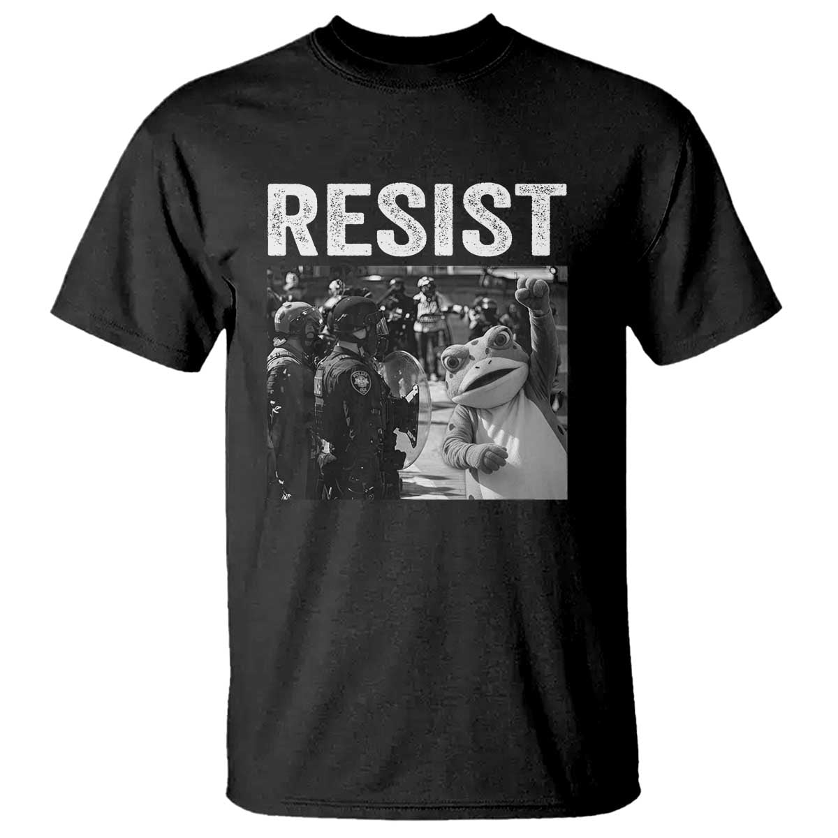 Portland Frog Protest T Shirt Funny Rebel Gift TS12 Black Print Your Wear