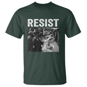 Portland Frog Protest T Shirt Funny Rebel Gift TS12 Dark Forest Green Print Your Wear