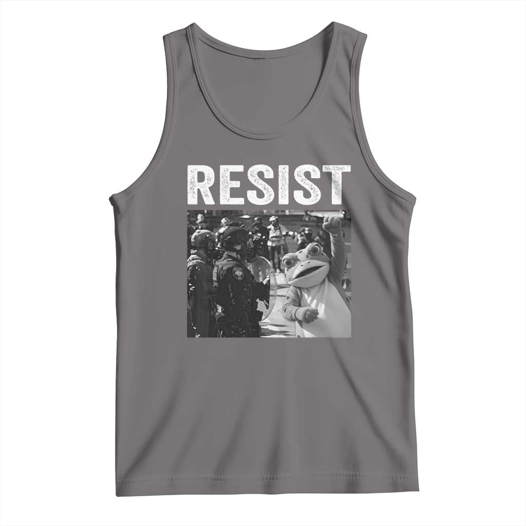 Portland Frog Protest Tank Top Funny Rebel Gift TS12 Deep Heather Print Your Wear