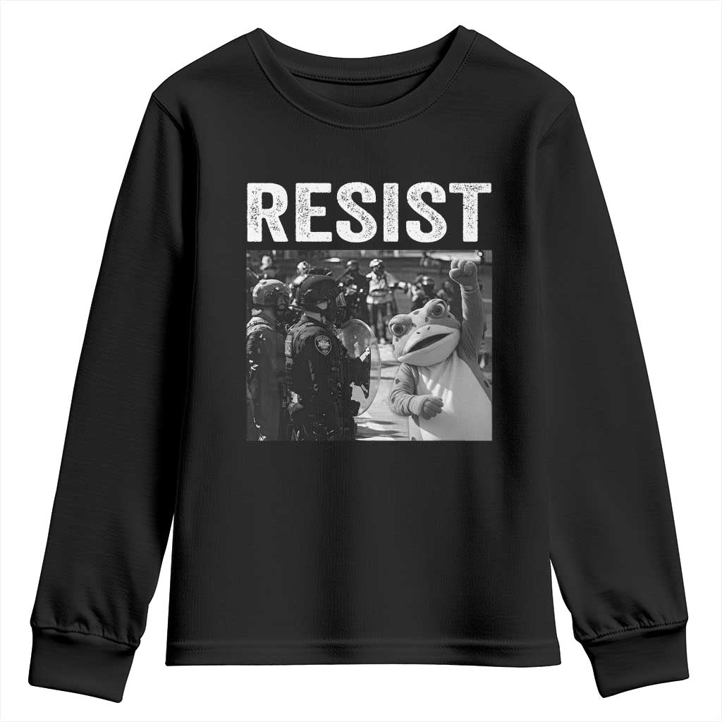 Portland Frog Protest Youth Sweatshirt Funny Rebel Gift TS12 Black Print Your Wear