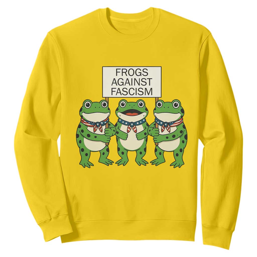 Frogs Against Fascism Sweatshirt Funny Portland Meme Humor Gift TS12 Daisy Print Your Wear