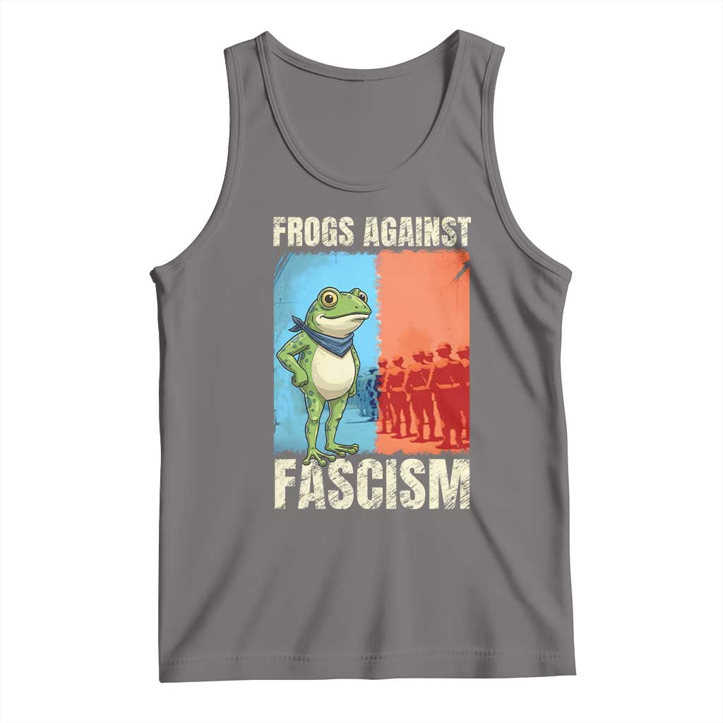 Frogs Against Fascism Tank Top Portland Protest Vintage Meme Gift TS12 Deep Heather Print Your Wear