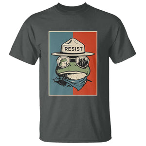 Resist Frog Meme T Shirt Portland Vintage Aesthetic Gift TS12 Dark Heather Print Your Wear