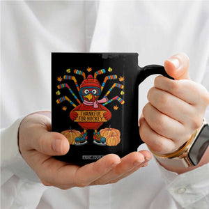 Funny Turkey Ice Hockey Gift Coffee Mug Thankful For Hockey TS12 Print Your Wear