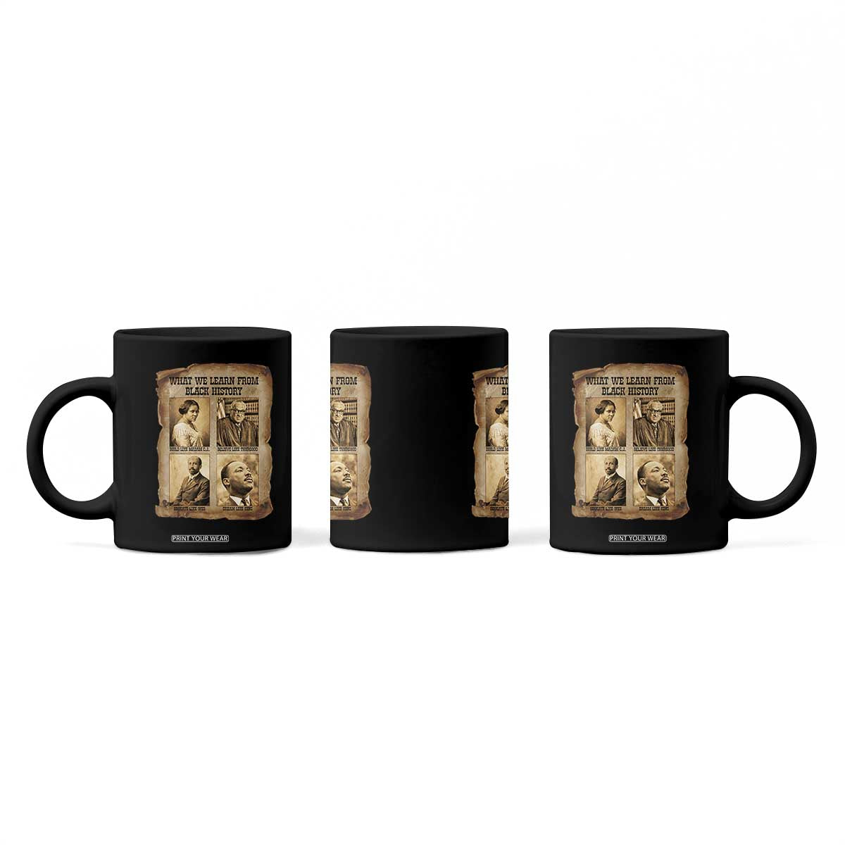 What We Learn From Black History Coffee Mug Iconic African American Figures TS12 Print Your Wear
