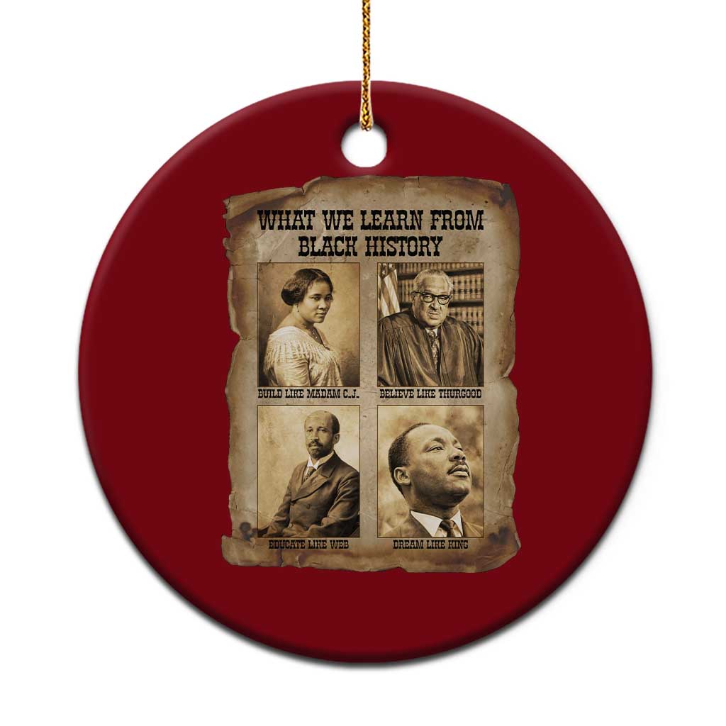 What We Learn From Black History Ceramic Ornament Iconic African American Figures TS12 1pc Red Print Your Wear