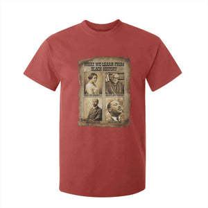 What We Learn From Black History T Shirt For Kid Iconic African American Figures TS12 Red Print Your Wear