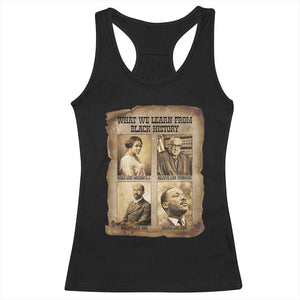 What We Learn From Black History Racerback Tank Top Iconic African American Figures TS12 Black Print Your Wear
