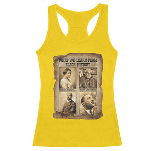 What We Learn From Black History Racerback Tank Top Iconic African American Figures TS12 Daisy Print Your Wear
