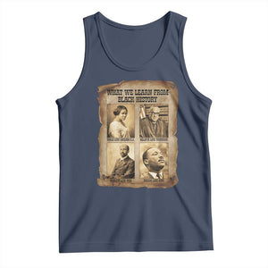What We Learn From Black History Tank Top Iconic African American Figures TS12 Navy Print Your Wear