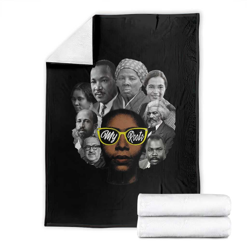 My Roots Black History Leaders Throw Blanket African American Heritage TS12 Black Print Your Wear