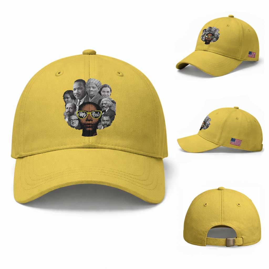 My Roots Black History Leaders Baseball Cap African American Heritage TS12 Baseball Cap Universal Fit Yellow Print Your Wear
