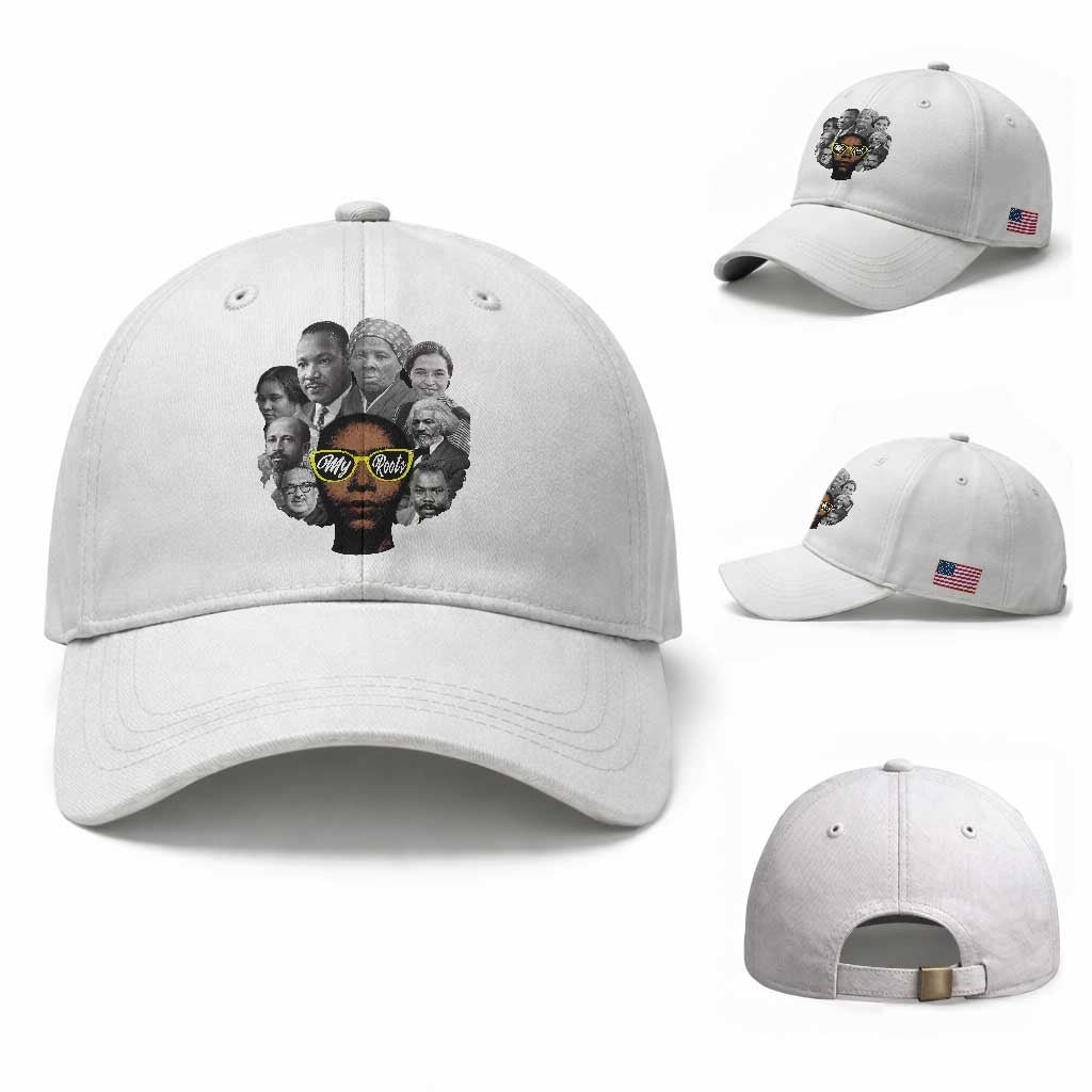 My Roots Black History Leaders Baseball Cap African American Heritage TS12 Baseball Cap Universal Fit White Print Your Wear