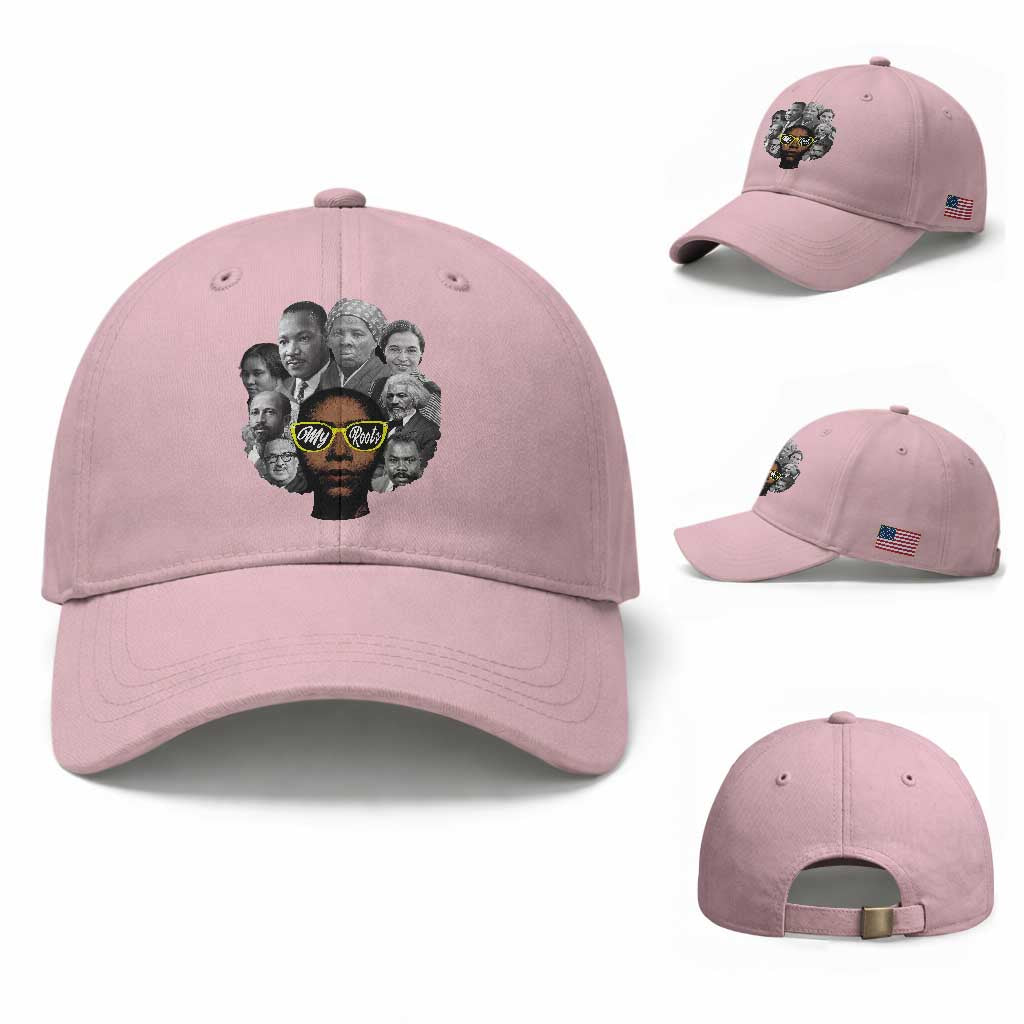 My Roots Black History Leaders Baseball Cap African American Heritage TS12 Baseball Cap Universal Fit Light Pink Print Your Wear