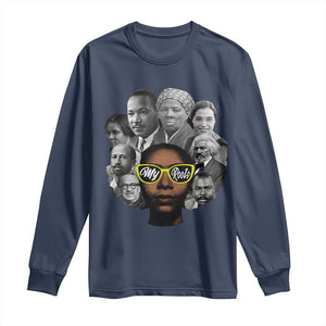 My Roots Black History Leaders Long Sleeve Shirt African American Heritage TS12 Navy Print Your Wear