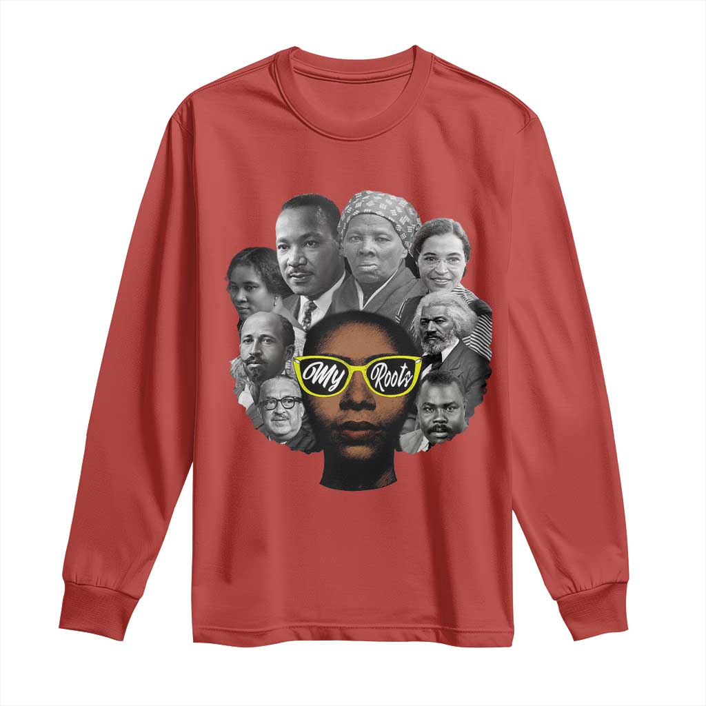 My Roots Black History Leaders Long Sleeve Shirt African American Heritage TS12 Red Print Your Wear