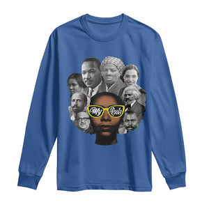 My Roots Black History Leaders Long Sleeve Shirt African American Heritage TS12 Royal Blue Print Your Wear