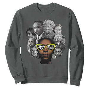 My Roots Black History Leaders Sweatshirt African American Heritage TS12 Dark Heather Print Your Wear