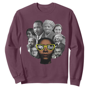 My Roots Black History Leaders Sweatshirt African American Heritage TS12 Maroon Print Your Wear