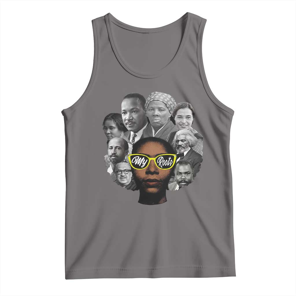 My Roots Black History Leaders Tank Top African American Heritage TS12 Deep Heather Print Your Wear