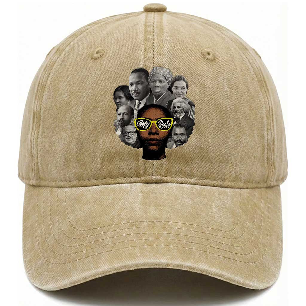 My Roots Black History Leaders Washed Cotton Baseball Cap African American Heritage TS12 Print Your Wear