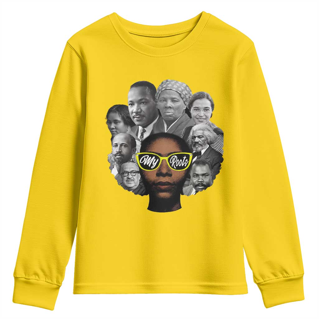 My Roots Black History Leaders Youth Sweatshirt African American Heritage TS12 Daisy Print Your Wear