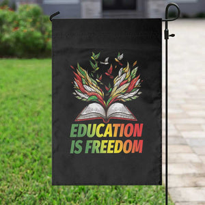 Education Is Freedom Garden Flag Inspirational Black Teacher Gift TS12 Print Your Wear