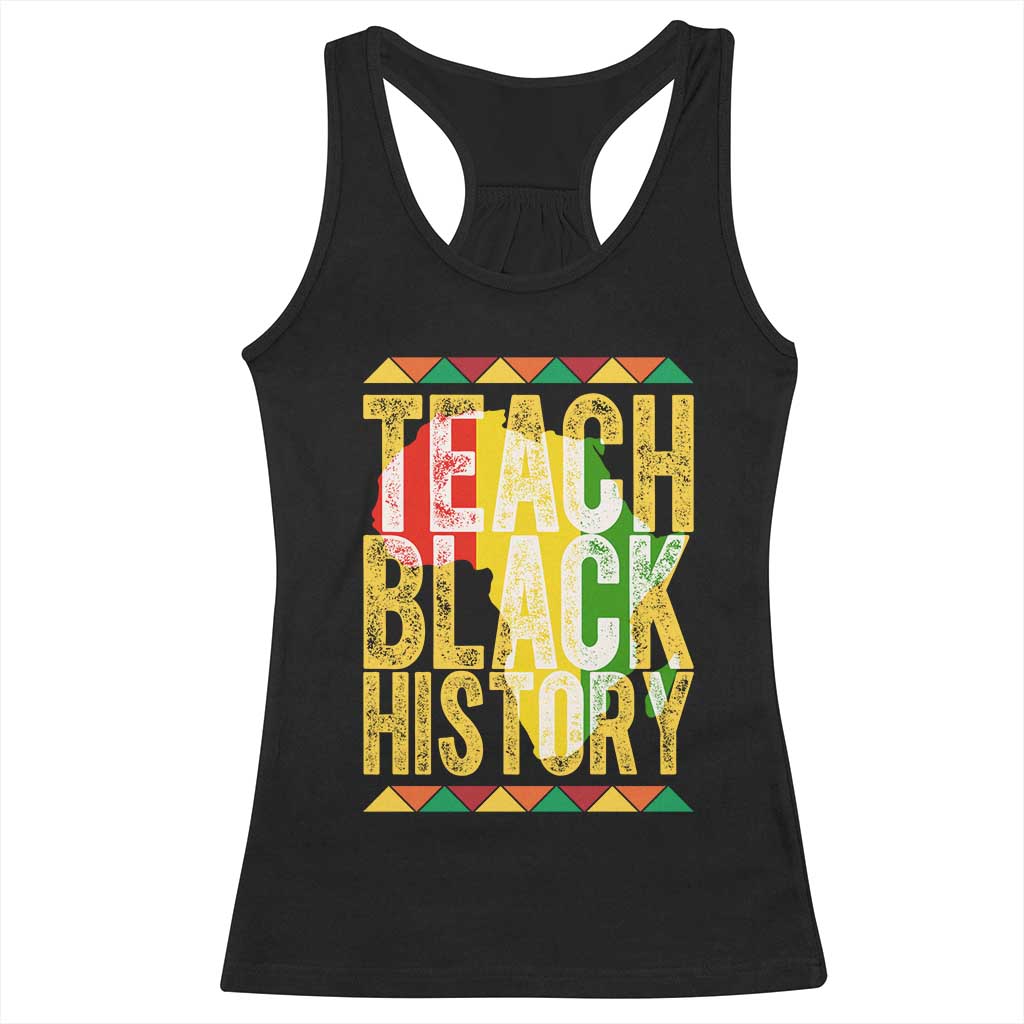 Teach Black History Racerback Tank Top Black History Month Gift For Teachers TS12 Black Print Your Wear