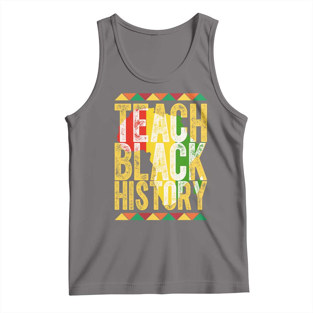 Teach Black History Tank Top Black History Month Gift For Teachers TS12 Deep Heather Print Your Wear