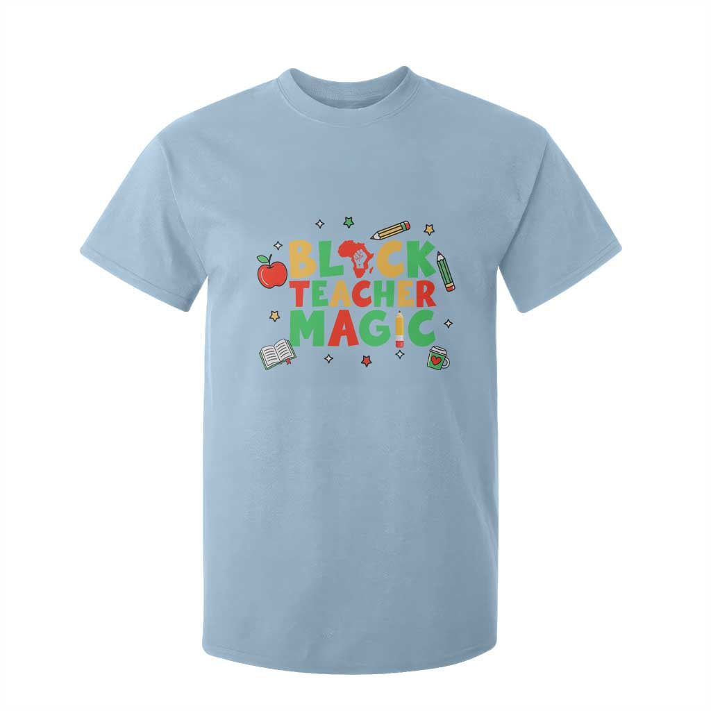 Inspirational Black Teacher Magic T Shirt For Kid African American History Month TS12 Light Blue Print Your Wear