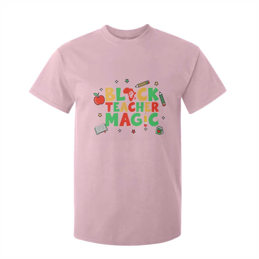 Inspirational Black Teacher Magic T Shirt For Kid African American History Month TS12 Light Pink Print Your Wear
