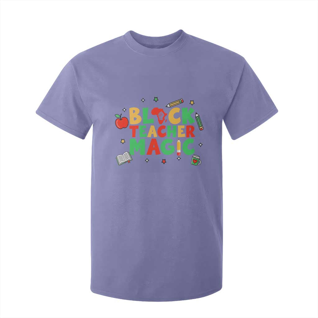 Inspirational Black Teacher Magic T Shirt For Kid African American History Month TS12 Violet Print Your Wear