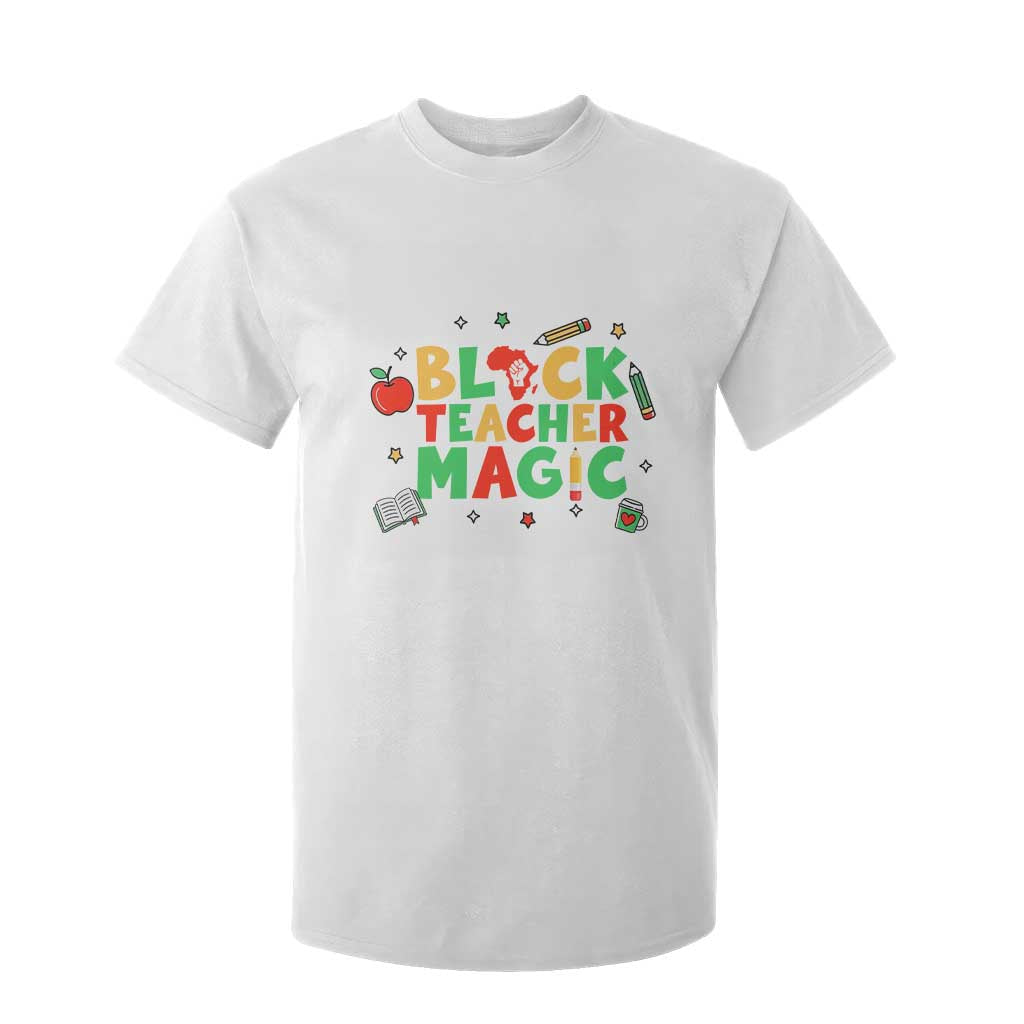 Inspirational Black Teacher Magic T Shirt For Kid African American History Month TS12 White Print Your Wear