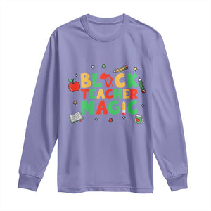 Inspirational Black Teacher Magic Long Sleeve Shirt African American History Month TS12 Violet Print Your Wear