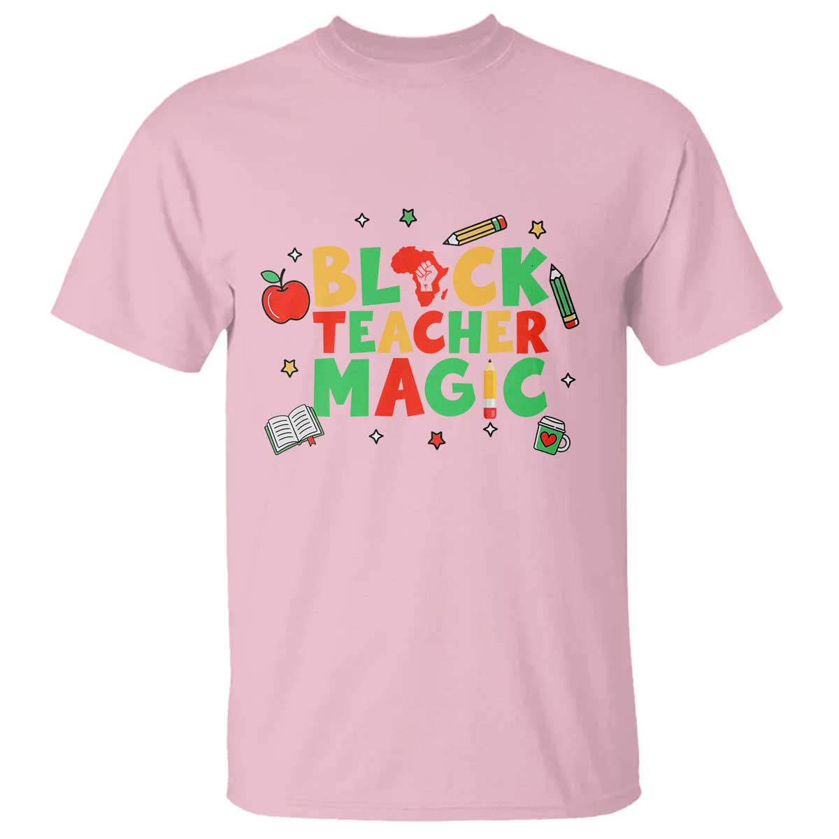 Inspirational Black Teacher Magic T Shirt African American History Month TS12 Light Pink Print Your Wear