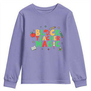 Inspirational Black Teacher Magic Youth Sweatshirt African American History Month TS12 Violet Print Your Wear