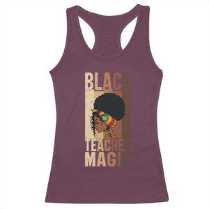 Black Teacher Magic Racerback Tank Top African American Pride Teacher Life TS12 Maroon Print Your Wear