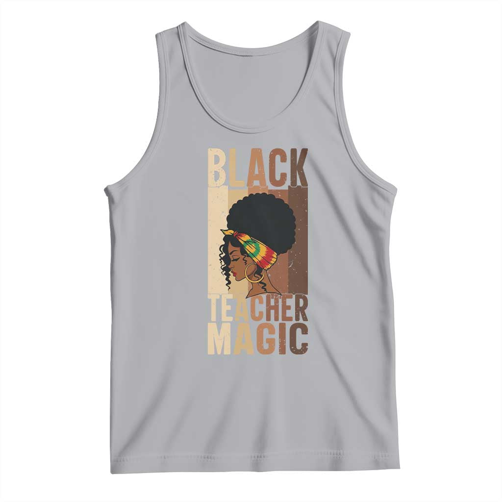 Black Teacher Magic Tank Top African American Pride Teacher Life TS12 Athletic Heather Print Your Wear