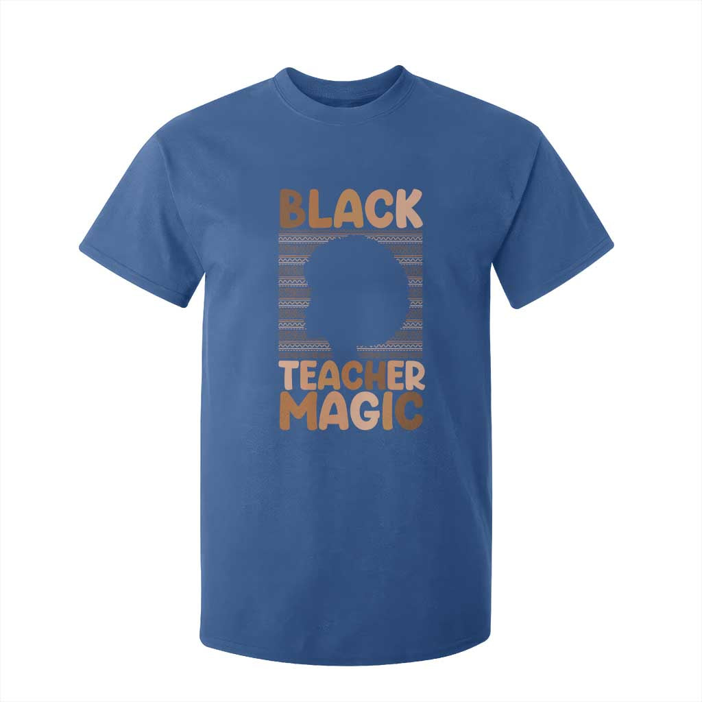 Black Teacher Magic T Shirt For Kid Empowering African American Pride Teacher Gift TS12 Royal Blue Print Your Wear
