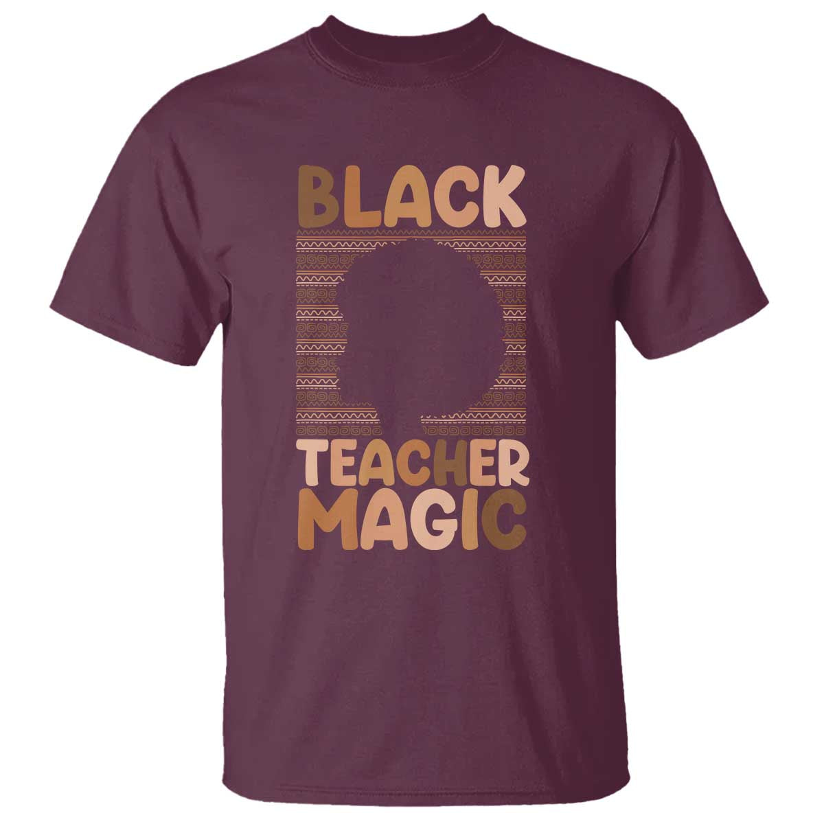 Black Teacher Magic T Shirt Empowering African American Pride Teacher Gift TS12 Maroon Print Your Wear
