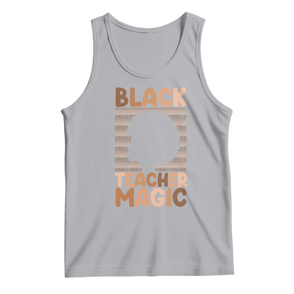 Black Teacher Magic Tank Top Empowering African American Pride Teacher Gift TS12 Athletic Heather Print Your Wear