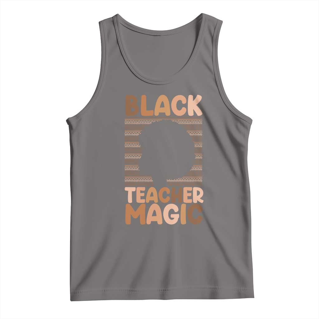 Black Teacher Magic Tank Top Empowering African American Pride Teacher Gift TS12 Deep Heather Print Your Wear