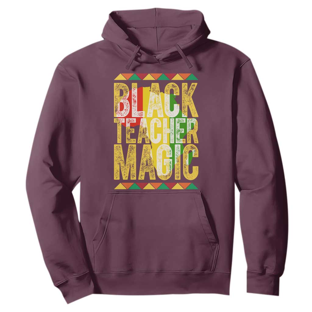 Black History Month Gift Hoodie Black Teacher Magic TS12 Maroon Print Your Wear